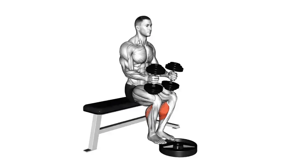 Mollets assis aux haltères — Dumbbell Seated Calf Raise